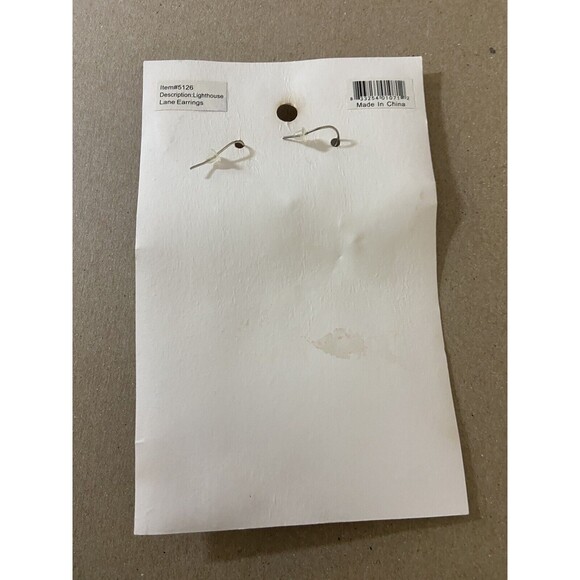 Kate & Macy Clementine Design Lighthouse Lane Red White Blue Earrings Jewelry - Picture 3 of 3